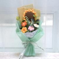 Regalo De Cumpleaños Para Mujer: Bouquet De Flores De Algodón Cashmere Con Girasoles Margaritas Rosas Para Aniversario Boda Fiesta De Enlace Regalo Para Madre - details 5