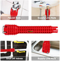 Llave De Fregadero Y Grifo Multifuncional 8 En 1 Con Mango Antideslizante Y Diseño De Mano Extra Largo Herramienta De Instalación Para Baño Y Cocina - details 8