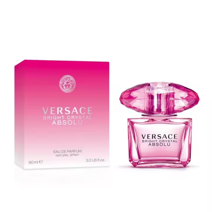 Versace - Bright Crystal Absolu Eau de Parfum 90 Ml. - Agua de perfume 90 Ml. para mujer. Floral, Frutal, Luminoso e Intenso. - 1
