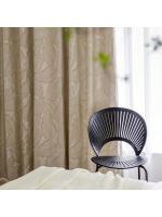 Cortina De Lujo Para Sala De Estar Y Dormitorio Con Patrón De Hojas Encajadas Y Bloqueo De Luz En Beige 100% Poliéster Para Villa - details 2