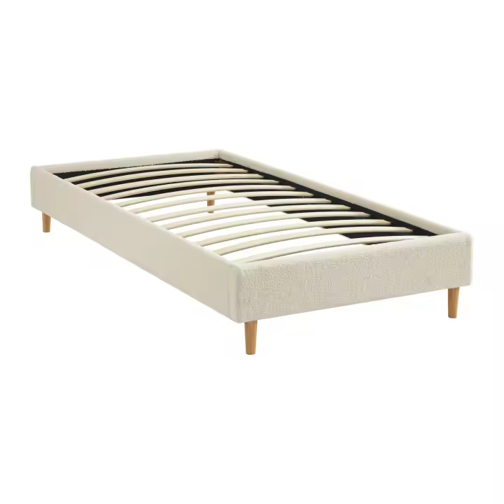 Cama con somier, acabado borreguito - 1