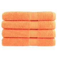 vidaXL Toallas premium 4 uds 100% algodón 100x200 cm 600 gsm Color Marrón,  Morado,  orange y mas - details 2
