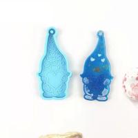 Molde De Epoxy Resina Para Elfos De Jardín Navideños Muñecos Sin Cara Para Colgantes Y Llaveros Herramienta De Artesanía DIY Color Azul - details 2
