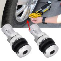 10pcs Válvulas De Rueda De Metal Para Coche Camión Motocicleta Con Tapa Antipolvo Corto Estilo TR161 - details 2