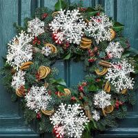 30Pcs Grandes Ornaments De Navidad En Forma De Copos De Nieve Decoración De Árbol De Navidad Con Brillo DIY Adornos Para Casa Y Año Nuevo - details 16