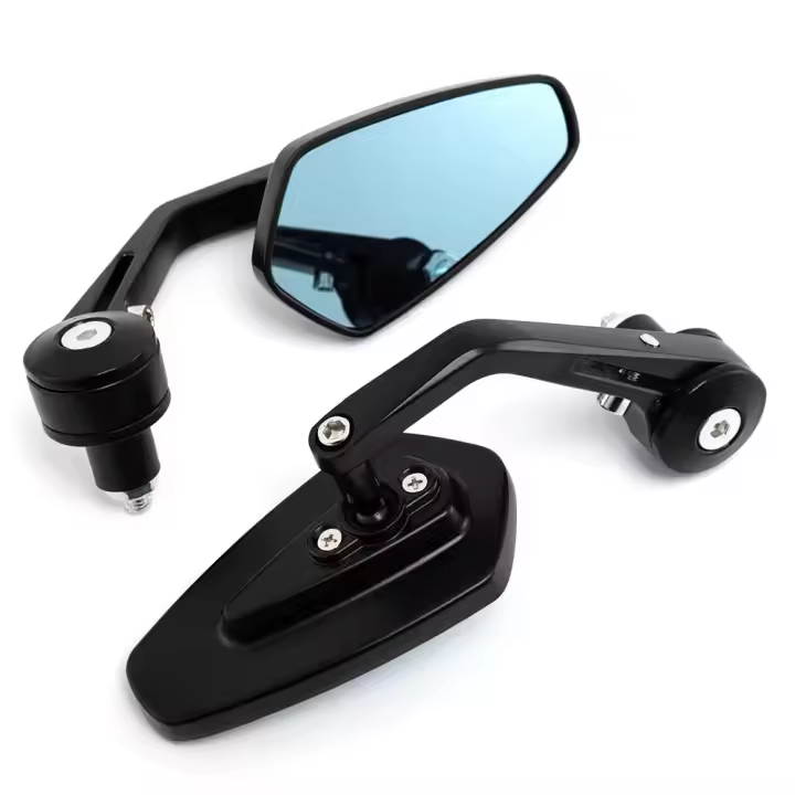 Espejo Retrovisor Azul Para Motocicleta Modificación 22mm Ovalado Adecuado Para Chunfeng NK250 Y NK650 Material Aleación De Aluminio Y Vidrio - 1