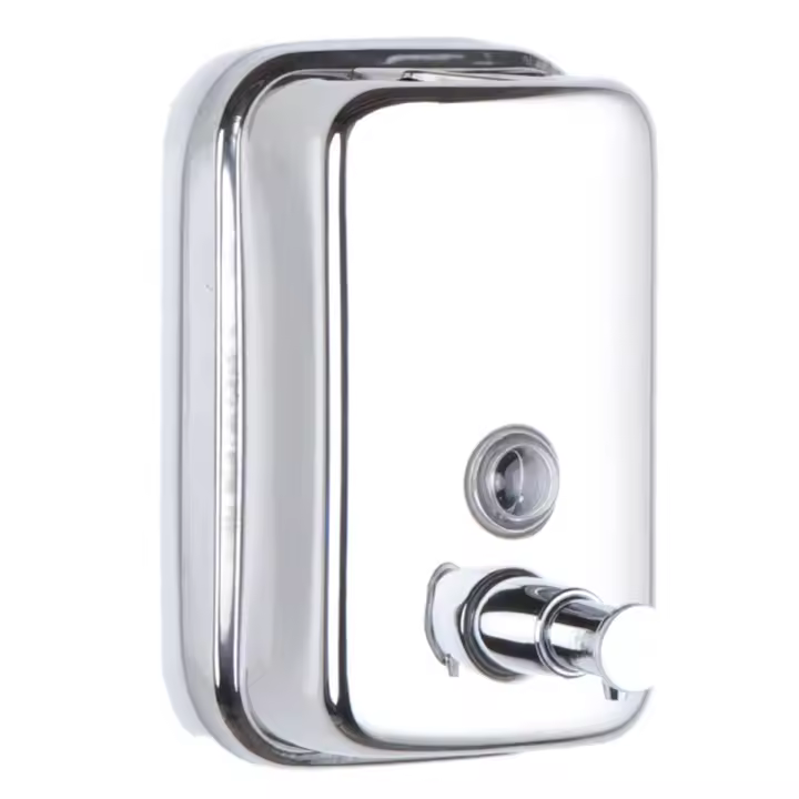 Dispensador de jabón con Bomba Manual de aparentemente, inoxidable Maple, Caja desinfectante de Manos Montada EN LA parece Para Baño de hotel - 1