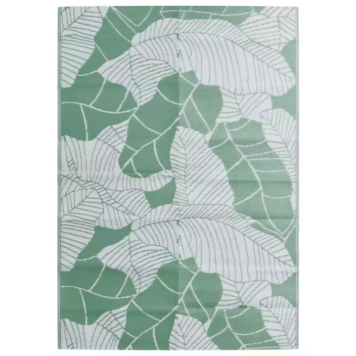 vidaXL Alfombra de exterior PP 140x200 cm alfombra al aire libre Color Verde claro,  Verde,  verde y mas - 1