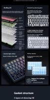 MCHOSE G75 Teclado Mecánico Tri-modos Bluetooth Inalámbrico 87 Teclas Para PC Y Laptop Periféricos De Juegos Deportivos Regalos - details 2
