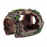 Adornos De Resina Para Acuario Cueva De Barril Artificial Decoraciones Para Tanque De Peces Accesorios De Paisajismo Para Decoración De Fondo - details 1