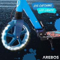 AREBOS Patinete con ruedas de goma con LED | Suspensión delantera - details 22