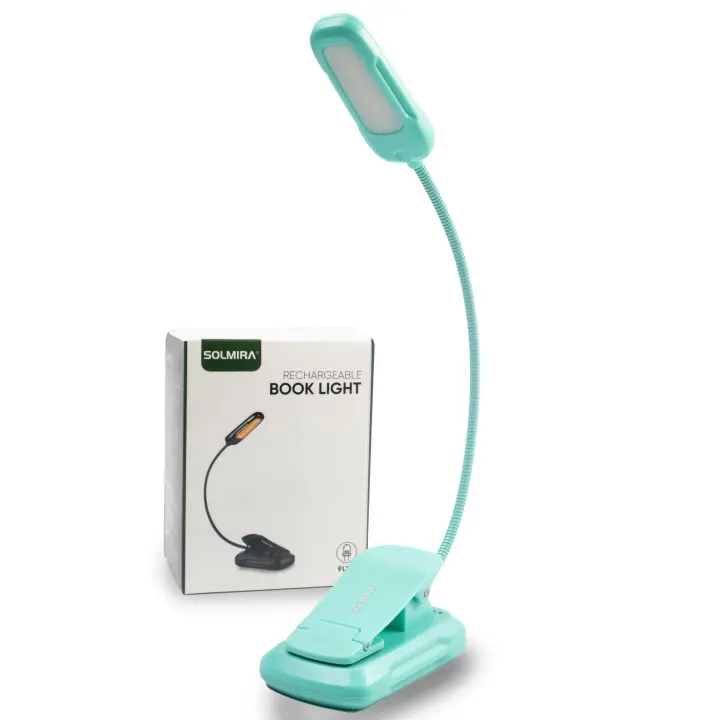 Luz de Lectura LED Recargable con Pinza Flexible - Iluminación Portátil para Leer en la Oscuridad - 1