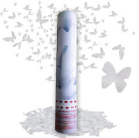 PACK DE 12 CAÑONES DE CONFETI CON FORMA DE MARIPOSAS 30CM SINI - details 2