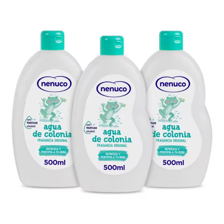 Pack x3 Agua de Colonia, Fragancia Original, con Menos Alcohol, 3x500 ml - Nenuco - 1