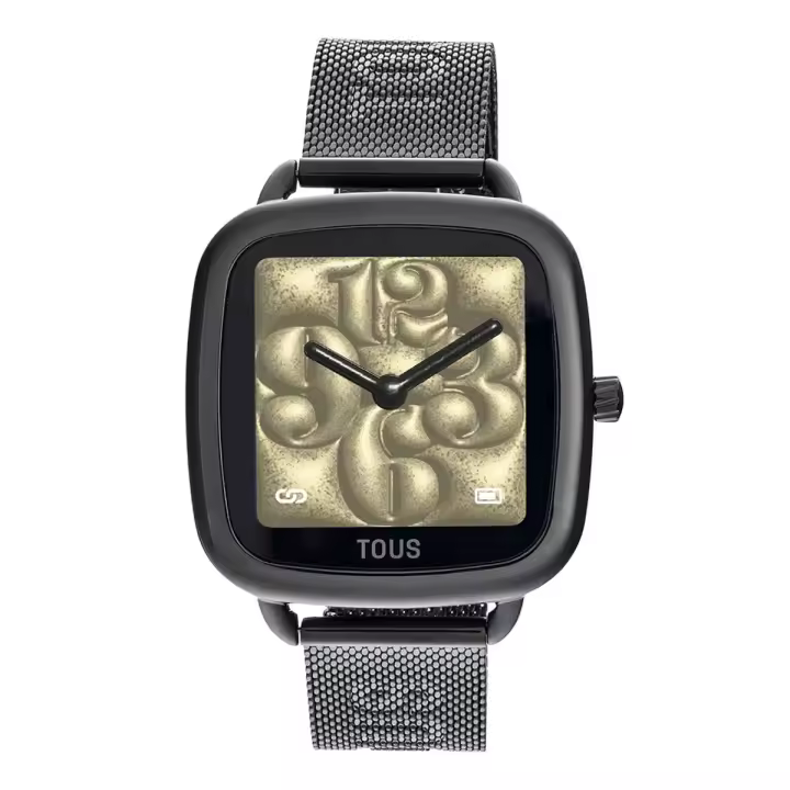 Reloj Tous D-connect con brazalete acero en IP negro y garantía y packaging oficiales de la firma, reloj conectable con brazalete tipo malla - 1