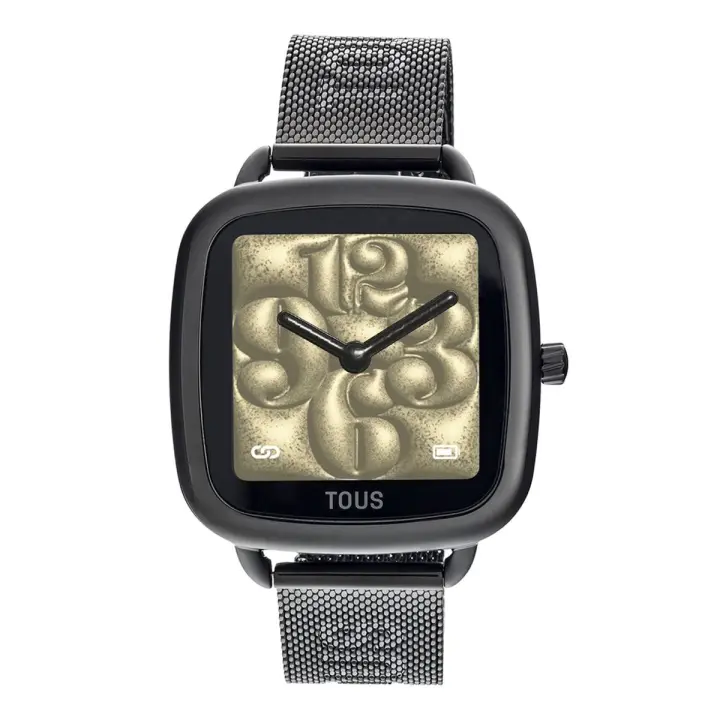 Reloj Tous D-connect con brazalete acero en IP negro y garantía y packaging oficiales de la firma, reloj conectable con brazalete tipo malla - 1