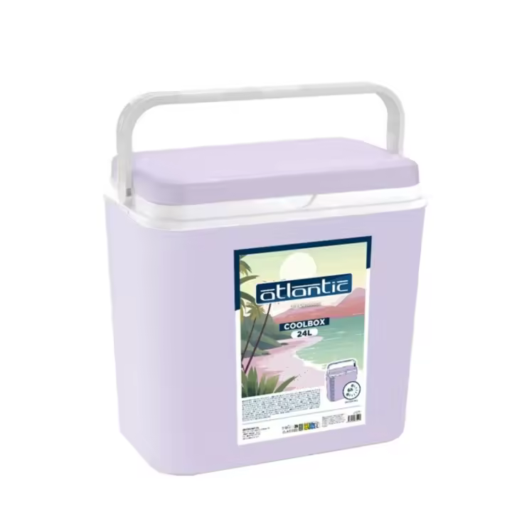 Start Electric | Nevera Portátil Térmica - Cool Box Resistente de Polipropileno con Diseños y Colores Variados - Ideal para Camping, Playa, Jardín, Barbacoas y Piscina - Capacidad 24/30L - Hasta 6h de Frío | Marca Atlantic - 1