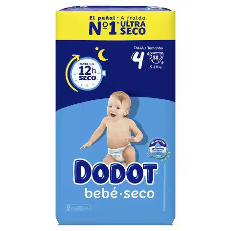 Pañales DODOT 12 horas seco talla 4 (de 9 a 14 kg) - 1