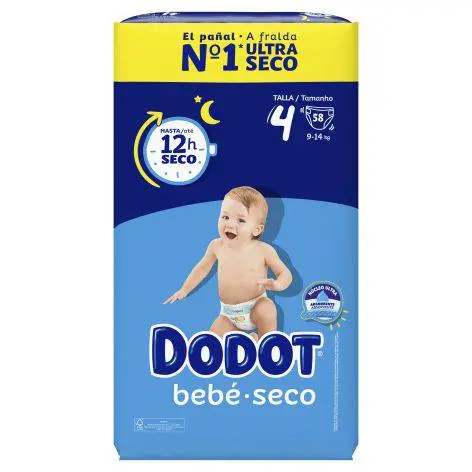 Pañales DODOT 12 horas seco talla 4 (de 9 a 14 kg) - 1