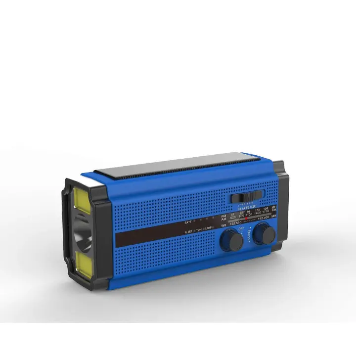 Radio Solar, Radio DE LA Manivela de AM/FM, Radio Portátil DE LA Emergencia con La Batería recargable 5000 mAh, Antorcha de 3 Modos LED - 1