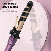 Rizador de pelo multición, rizador Eléctrico giratorio de Cerámica, rizador Automático, trituradora de pelo con Ondas grandes, color Morado - details 5