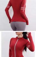 Chaqueta Deportiva De Mujer Con Cierre De Cremallera Y Flecos Secado Rápido Sudadera Para Ejercicio Estilo Slim O-Neck - details 8
