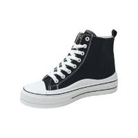 Eva Zorteon- Zapatillas Deportivas Abotinada de Lona para Mujer - Estilo Bamba con Material Textil y Cierre de Cordones - details 18