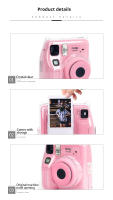 Funda Transparente Protectora Para Fujifilm Instax Mini SE Con Correa De Hombro Y Bolsillo De Almacenamiento Para Cámara Instantánea - details 1