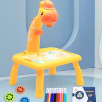 Proyector LED Mini Para Niños Tablero De Dibujo Con Luz Educativo Herramienta De Aprendizaje Y Manualidades Para Pequeños - details 1