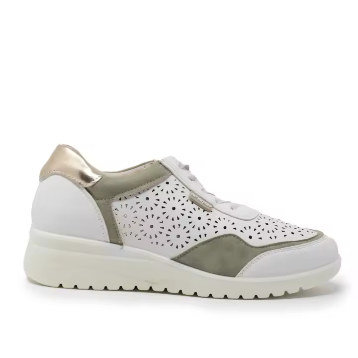 Sneakers mujer AMARPIES 28308BLCO-KA CASUAL SPORT PICADO BLANCO-KAKI 35590 25V - 1
