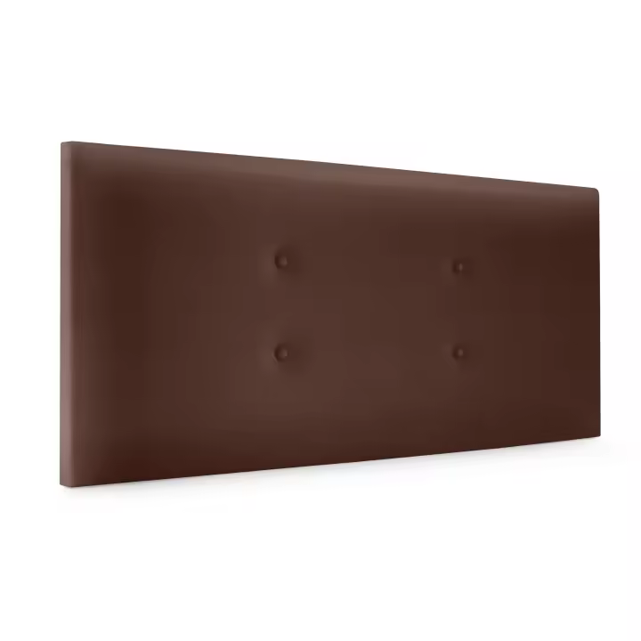 DHOME Cabecero de Polipiel o Tela Acualine con 2 Hileras de Botones Colores Cabezal Tapizado Cama Lujo (Chocolate Polipiel) - 1