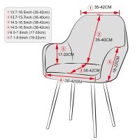 Cubierta De Silla Elástica Repelente De Agua Para Oficina Hotel Comedor Cubierta De Asiento Con Brazos Altos Tela De Poliéster/Celulosa Europea - details 0