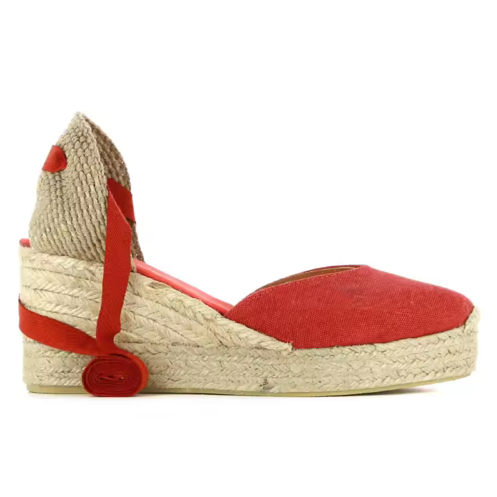 CAMILA'S Alpargatas de cuña CABAR de color Rojo - 1