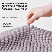 Zimmy - Alfombra de Baño en Chenilla - Microfibra Suave, Antideslizante y Absorbente en Varios Colores (40x60 cm) - details 2