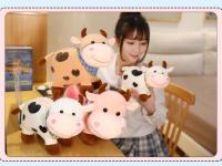 Muñeco De Peluche De Vaca Pequeña Y Colorida De 28cm Suave Con Bufanda Juguete Kawaii Para Regalo Ideal Para Niños Y Adultos - details 1