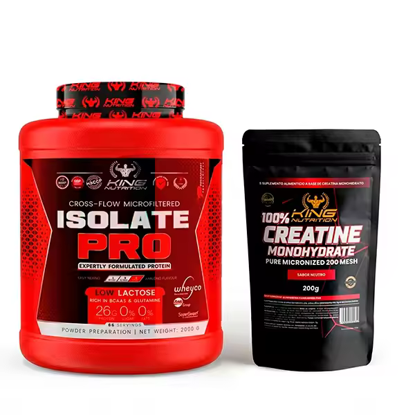 King Nutrition  Pro Isolate Protein 2Kg Proteína Isolada + 200gr de creatine monohydrate* - 1