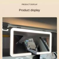 Espejo De Mano Con Luz LED Modo Dimming Sin Fin Visera Solar Recargable Sensor Táctil Espejo De Interior Conveniente - details 4