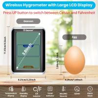 GEEVON Termómetro Y Higrómetro Digital Inalámbrico Para Interior Y Exterior Con Tiempo Alcance De 200 Pies/60 Metros Medidor De Temperatura Y Humedad - details 1