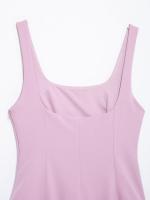 Vestido Mini Plegado TRAF 2025 Para Mujer Jumpsuit Sin Espalda Con Tirantes Playa Sexy Y Club Polyester Cierre De Cremallera - details 10