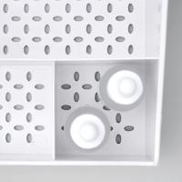 Organizador de escritorio para cosmeticos caja de almacenamiento con gran capacidad para maquillajes esmaltes de unas y joyeria organizador para maquillaje de plastico blanco - details 7