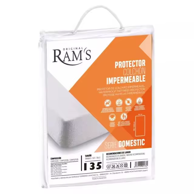 STARLEY-Protector Colchon Impermeable Rizo Funda De Colchón Impermeable Cubierta De Cama Lavable Gruesa Impermeable Doméstico Prt Durabilidad Y Resistencia Blanco 3 Tamaños 90/135/150Cm - 1