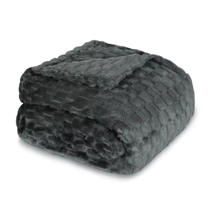 YUNIK HOME- Manta Coral 130x170cm Diseño Geométrico Manta Efecto Terciopelo de Poliéster Tacto Suave y Cálido para Sofá, Cama y Viaje. - 1