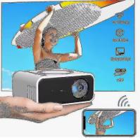 Proyector 4K 7500 Luces 1080p 3D Led Mini Wifi Video Cine en Casa cine Dz (Negro)-En stock - details 1
