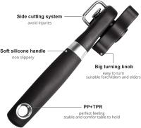 Abrelatas con borde liso manual, abrelatas de mano, sin borde afilado, con mango blando, abrelatas de corte de acero inoxidable de grado alimenticio, abrelatas profesionales de ergonomía, adecuadas para cocinas y restaurantes - details 3