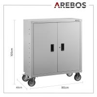 AREBOS Archivador Armario de Oficina - 90x90x40 cm - Armario de Oficina  - Gris - details 7