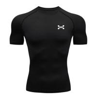 Camiseta De Deporte Para Hombres Secado Rápido Comprimido Muscular Para Gimnasio Y Running Talla S-3XL Ropa De Fitness Casual - details 0