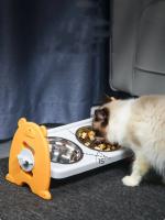 Cuenco De Acero Inoxidable Para Perros Con Soporte De Bambú Elevado Ajustable Alimentador De Alimentos Y Agua Para Gatos Accesorios Para Mascotas - details 2