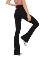 Leggings Flared Para Mujer Pantalones De Yoga Con Cintura Alta Control De La Panza Crossover Spandex Y Poliéster Talla True Fit - details 4