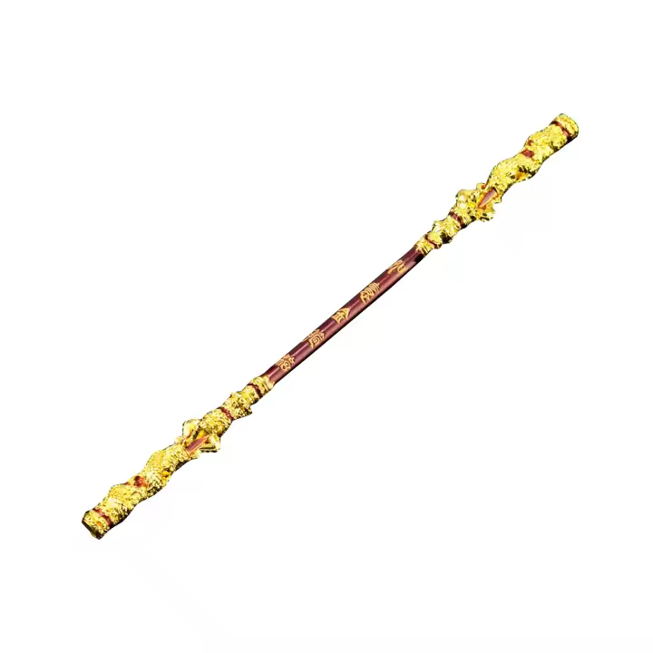 Nueva 2024 Barra Dorada Ruyi De Metal Negro Para Juego Wu Kong Adorno Artesanal De Mano Juguete Giratorio De Dedo 22cm - 1