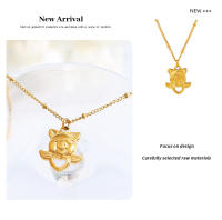 Encanto 1 Uds. Colgante de corazón de melocotón de amor de cerdo de la suerte de estilo chino, collar de acero inoxidable que no se decolora, joyería de cadena de clavícula - details 8